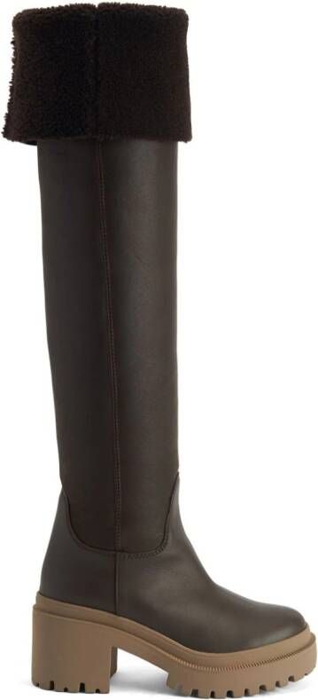 Giuseppe Zanotti Iwona 70mm leather boots Brown