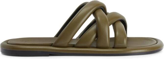 Giuseppe Zanotti Jacobseen leather sandals Green