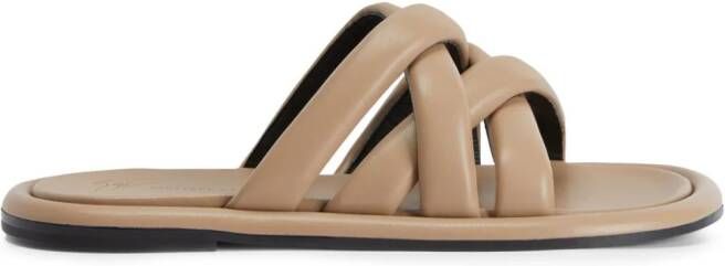 Giuseppe Zanotti Jacobseen leather sandals Neutrals