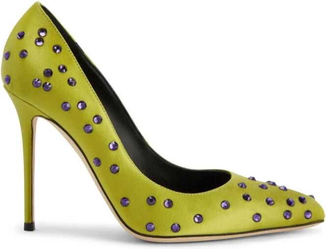 Giuseppe Zanotti 105mm Jakye Precious pumps Green