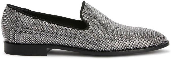 Giuseppe Zanotti Jareth Disco crystal-embellished loafers Silver