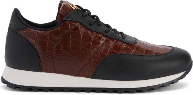 Giuseppe Zanotti Jimi leather low-top sneakers Brown