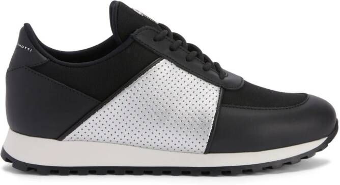 Giuseppe Zanotti Jimi panelled leather sneakers Black