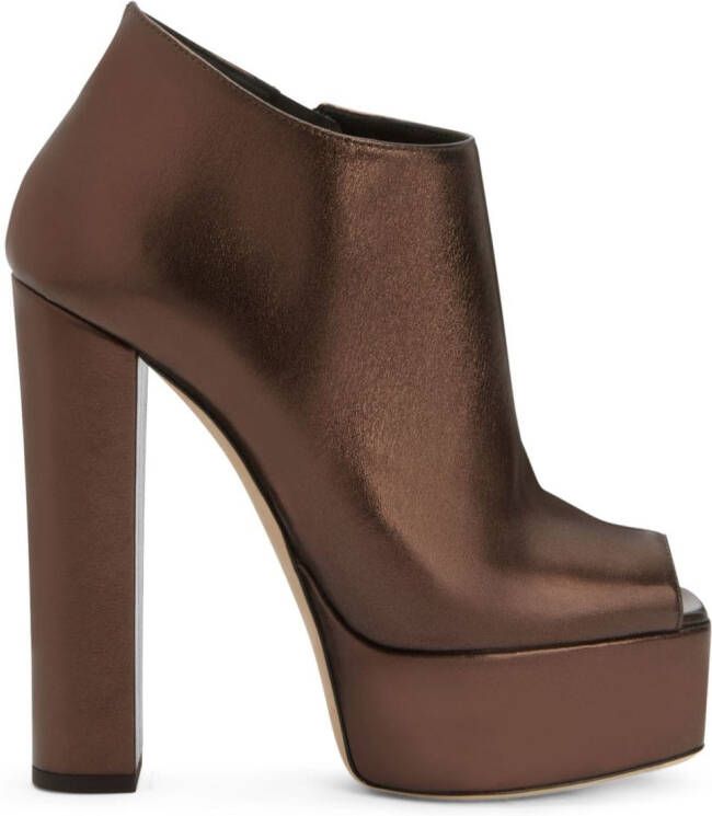 Giuseppe Zanotti Judith 120mm platform boots Brown