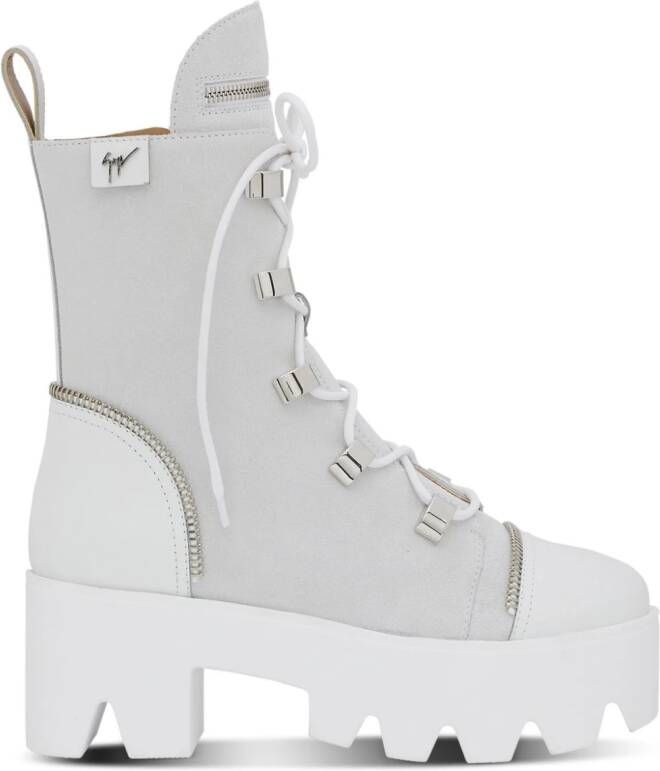 Giuseppe Zanotti Juliett lace-up boots White