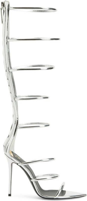 Giuseppe Zanotti 105mm Super Intriigo sandals Silver