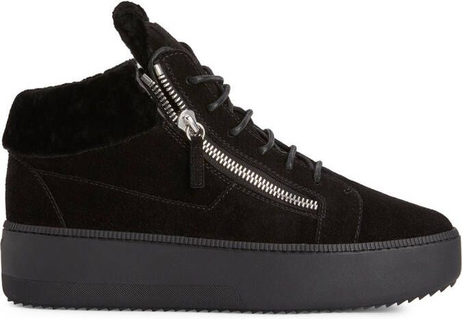 Giuseppe Zanotti Kriss suede platform sneakers Black