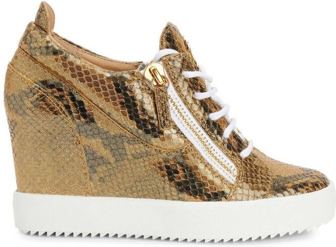 Giuseppe Zanotti 75mm Addy Wedge sneakers Brown