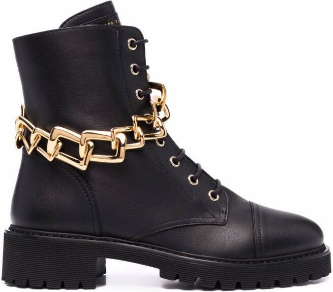 Giuseppe Zanotti lace-up leather boots Black