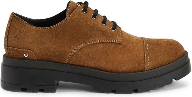 Giuseppe Zanotti Lapley logo-plaque Derby shoes Brown
