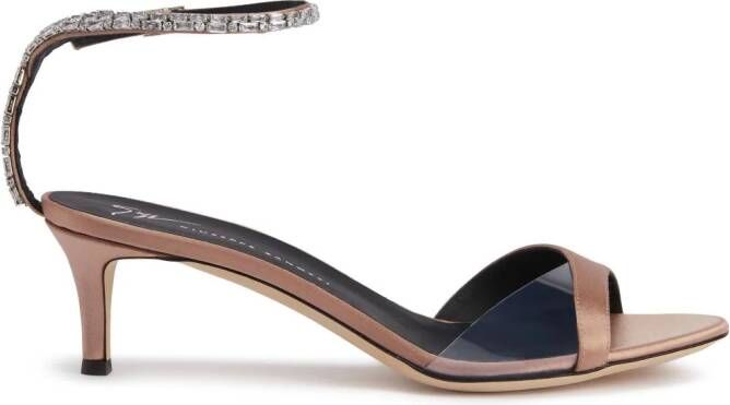 Giuseppe Zanotti 50mm Leeah Crystal sandals Pink