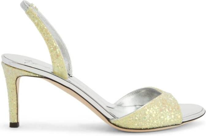 Giuseppe Zanotti 70mm Lilibeth Glitter sandals Yellow
