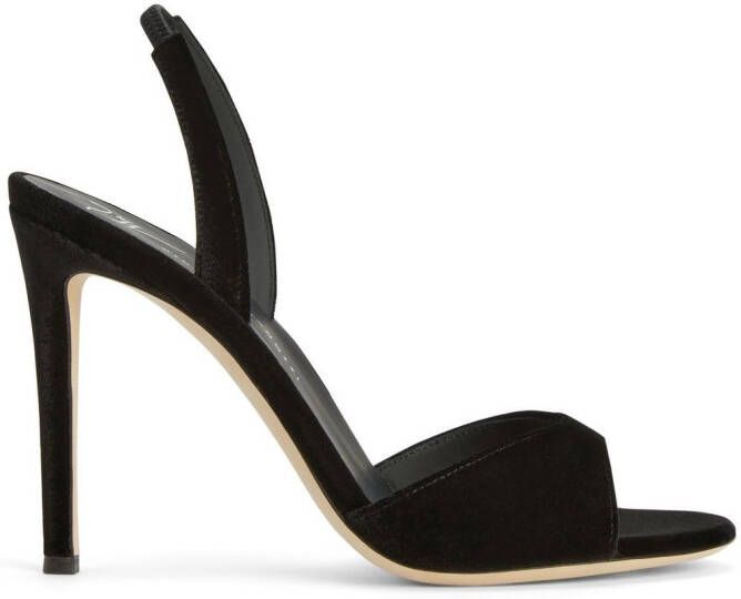 Giuseppe Zanotti Lilibeth velvet sling-back sandals Black