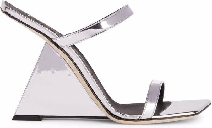 Giuseppe Zanotti 105mm Lilii Borea wedge sandals Silver