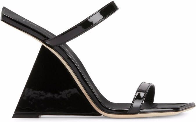 Giuseppe Zanotti 105mm Lilii Borea wedge sandals Black