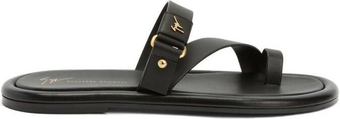Giuseppe Zanotti logo-plaque sandals Black