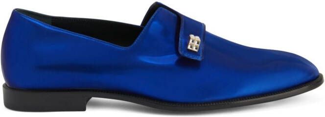 Giuseppe Zanotti Marty metallic-effect loafers Blue
