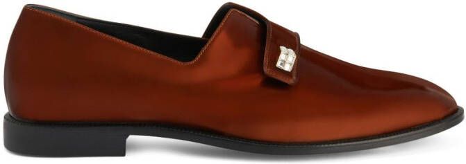 Giuseppe Zanotti Marty metallic-effect loafers Brown