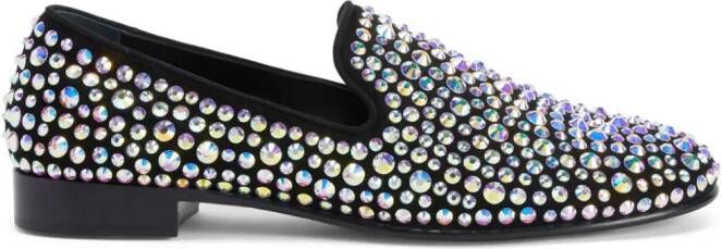 Giuseppe Zanotti Marvin Caleido crystal-embellished loafers Black