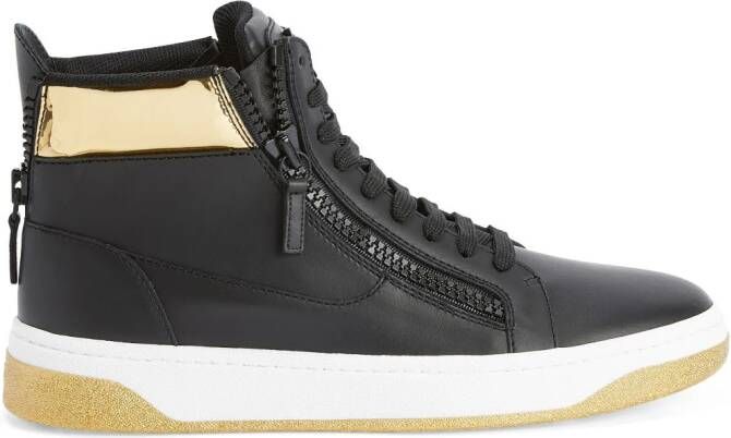 Giuseppe Zanotti metallic-detail high-top sneakers Black