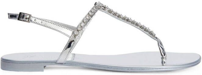 Giuseppe Zanotti Minnah crystal-embellished sandals Silver