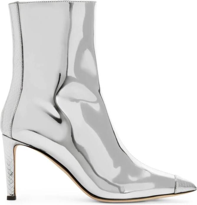 Giuseppe Zanotti 85mm Mirea boots Silver
