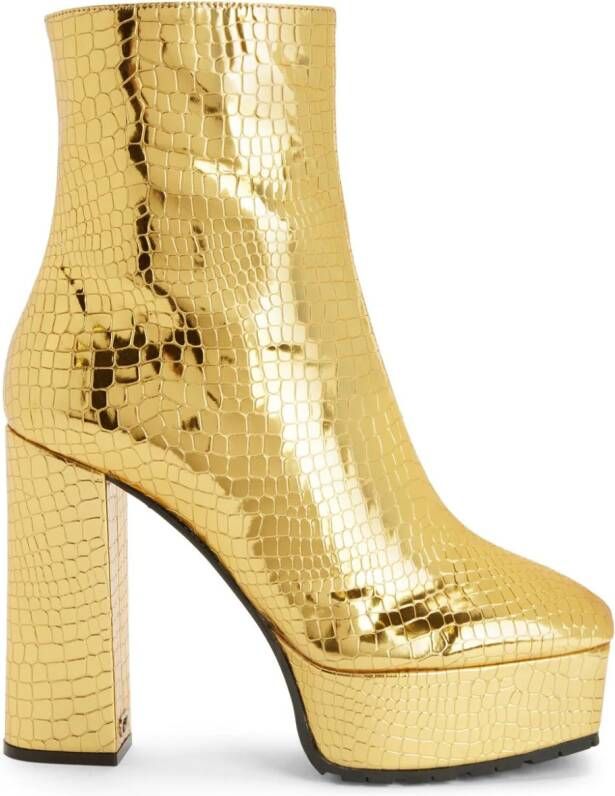 Giuseppe Zanotti 120mm Morgana boots Gold
