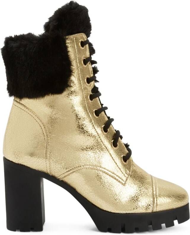 Giuseppe Zanotti Moyra 90mm metallic-effect boots Gold