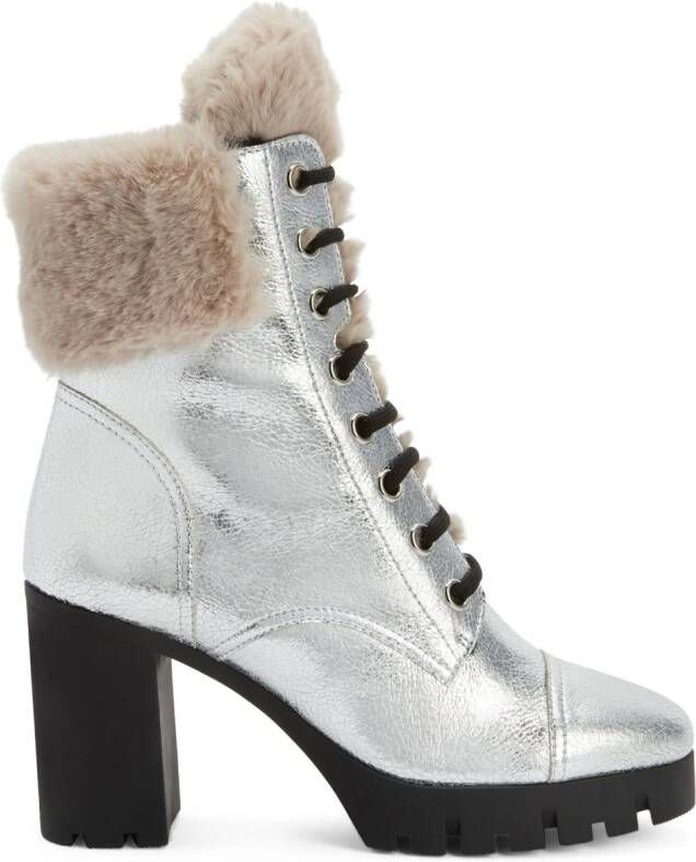 Giuseppe Zanotti 90mm Moyra boots Silver