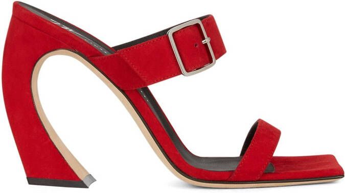 Giuseppe Zanotti 105mm Musa suede sandals Red