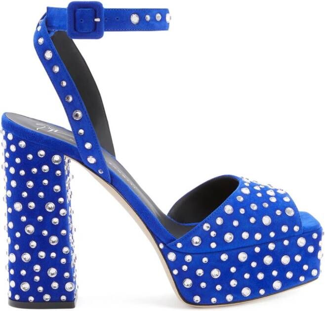 Giuseppe Zanotti 120mm New Betty Sparkle sandals Blue