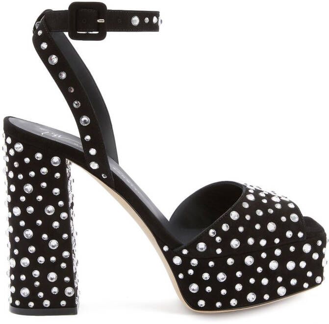Giuseppe Zanotti 120mm New Betty Sparkle sandals Black