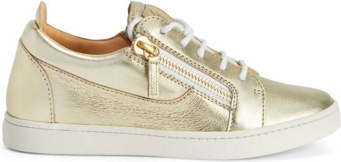Giuseppe Zanotti Nicki metallic lace-up sneakers Gold