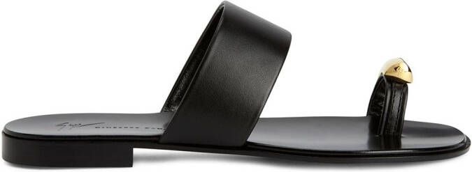 Giuseppe Zanotti Norbert flat sandals Black