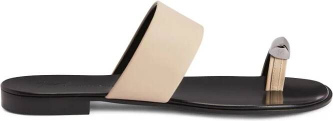 Giuseppe Zanotti Norbert leather sandals Neutrals