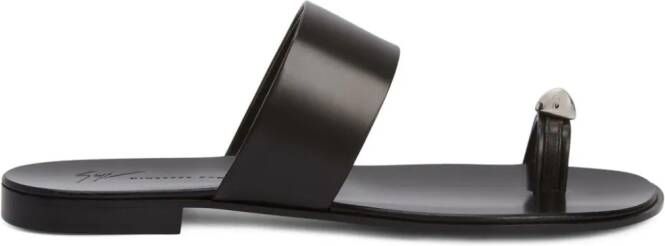 Giuseppe Zanotti Norbert leather slides Black