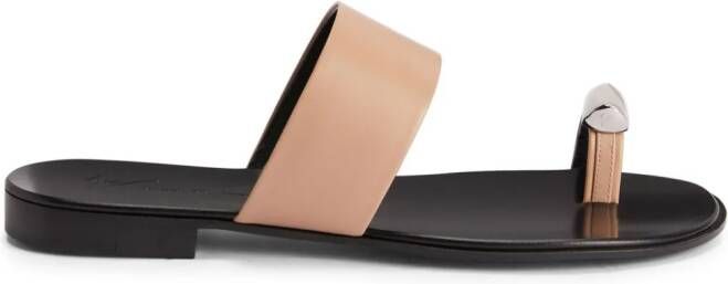 Giuseppe Zanotti Norbert leather slides Black