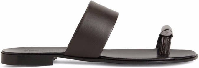 Giuseppe Zanotti Norbert metal toe sandals Brown