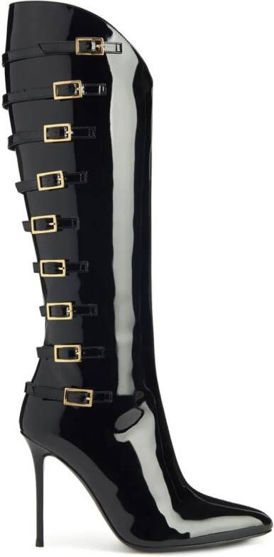 Giuseppe Zanotti Patthi 105mm patent boots Black