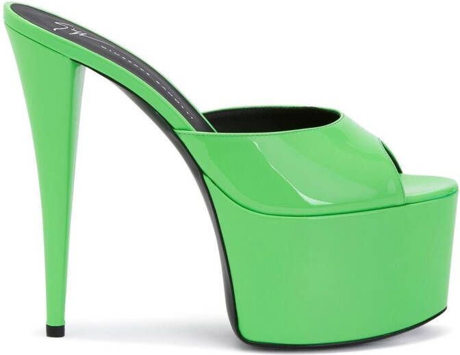 Giuseppe Zanotti 150mm GZ Aida platform sandals Green