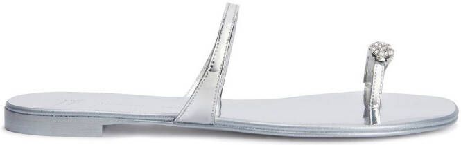 Giuseppe Zanotti Ring flat sandals Silver