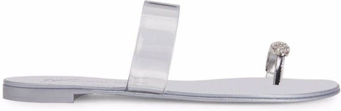 Giuseppe Zanotti Ring Plexi sandals Silver