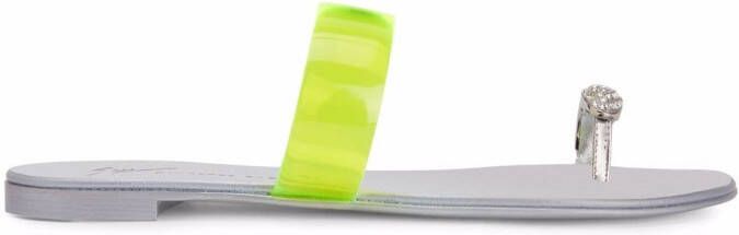 Giuseppe Zanotti Ring Plexi sandals Yellow