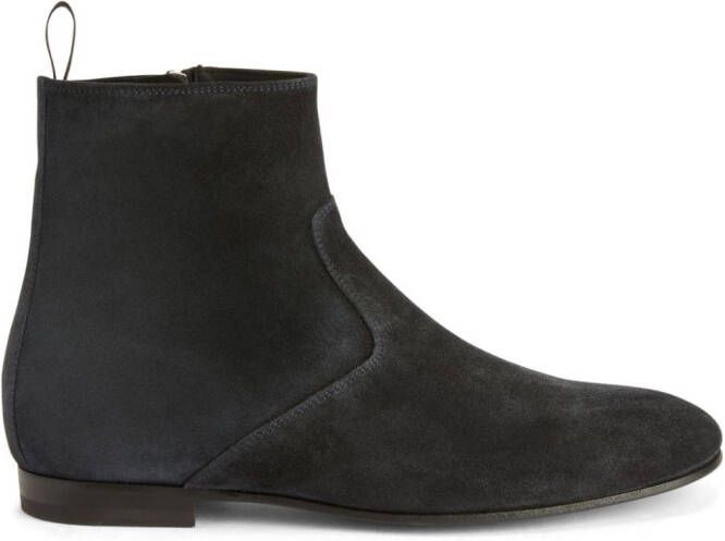 Giuseppe Zanotti Ron panelled suede ankle boots Blue