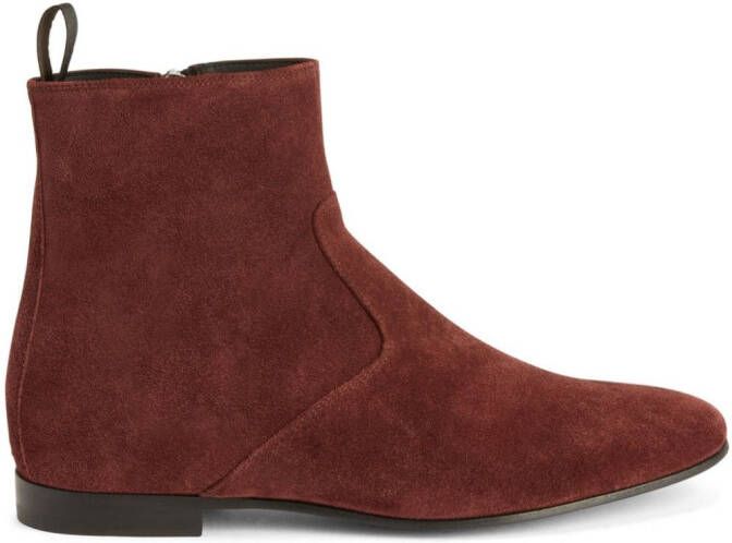 Giuseppe Zanotti Ron panelled suede ankle boots Brown