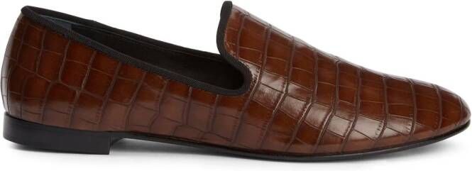 Giuseppe Zanotti Seymour leather loafers Brown