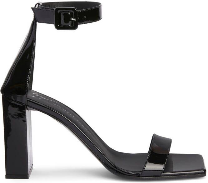 Giuseppe Zanotti Shangay buckled 85mm leather sandals Black
