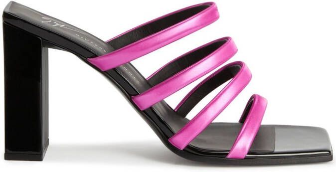 Giuseppe Zanotti 85mm Shangay mules Black