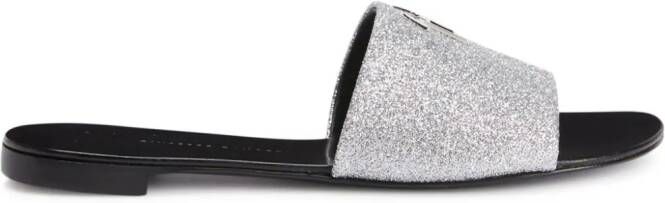 Giuseppe Zanotti Shirley glitter sandals Silver
