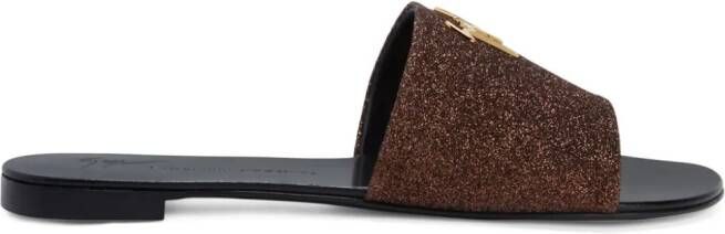 Giuseppe Zanotti Shirley glitter sandals Brown